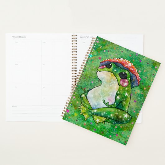 Kikker met de naam Clover Planner (Display)