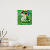 Kikker met de naam Clover Poster (Keuken)