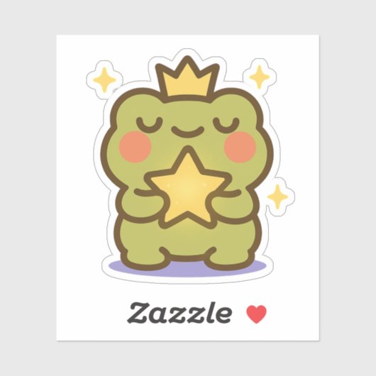 Kikker met een Star Sticker (Vel)