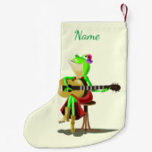 Kikker met Gitaar Kerst Stocking Custom Kwam Kleine Kerstsok (Achterkant)