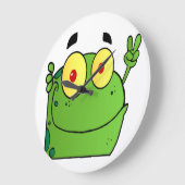Kikker met het vredesteken grote klok (Hoek)