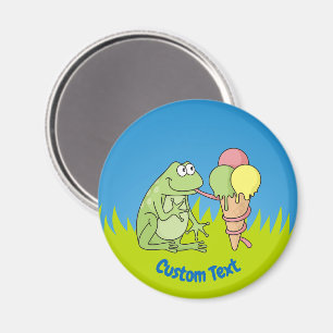 Kikker met Icecream Magnet Magneet