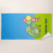 Kikker met Icecream Strandlaken (Voorkant)