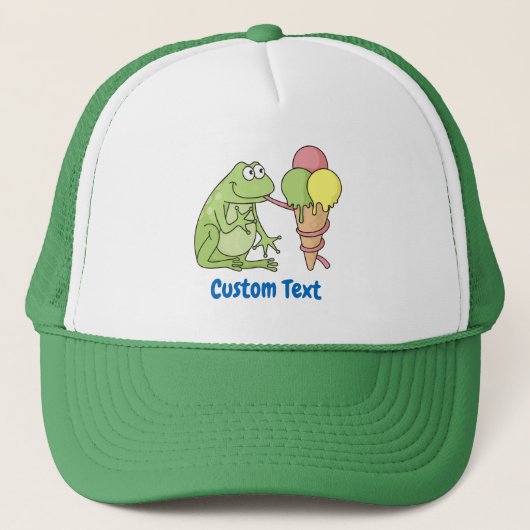 Kikker met Icecream Trucker Hat Pet (Voorkant)