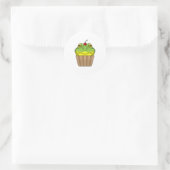 Kikker met Muffin Ronde Sticker (Tas)