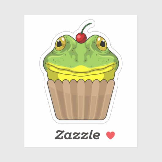 Kikker met Muffin Sticker (Vel)