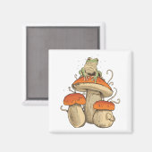 Kikker met paddenstoelen magneet (Voorkant / Achterkant)
