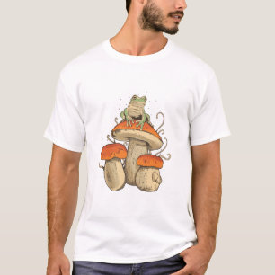 Kikker met paddenstoelen t-shirt