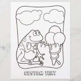 Kikker met pagina Icecream Coloring Book