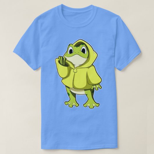 Kikker met regenjas t-shirt (Design voorkant)
