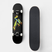 Kikker met rode, verven bomen skateboard (Voorkant)