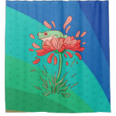 Kikker met ventilatorbenzine douchegordijn (Voorkant)