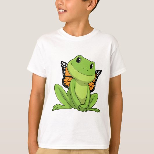 Kikker met vlinder t-shirt (Voorkant)