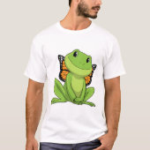 Kikker met vlinder t-shirt (Voorkant)