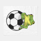 Kikker met Voetbal Fleece Deken (Voorkant (Horizontaal))