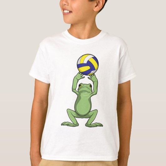 Kikker met volleybal t-shirt (Voorkant)