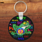 Kikker met vredesnaam sleutelhanger (Voorkant)