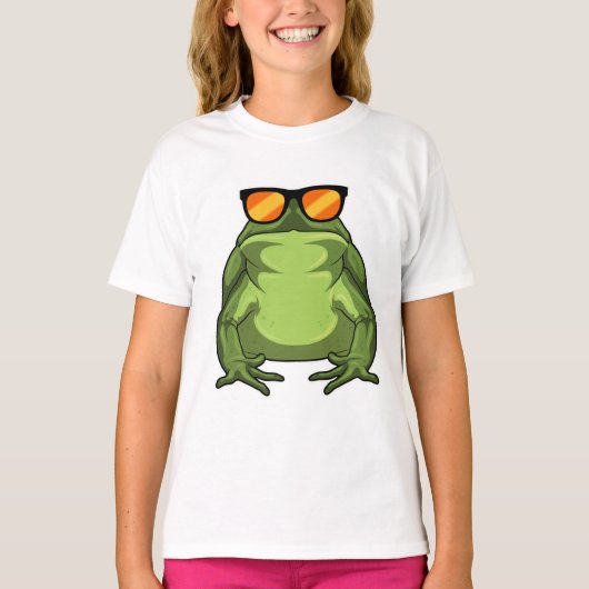 Kikker met zonnebril t-shirt (Voorkant)