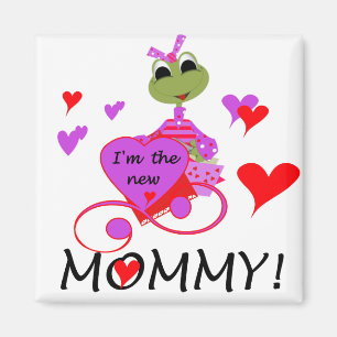 Kikker nieuwe mammie T-shirts en cadeautjes Magneet