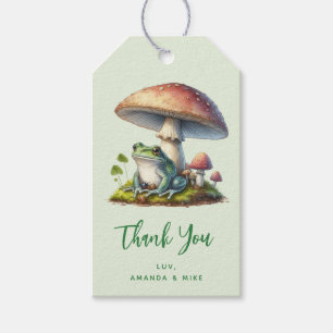 Kikker onder een paddestoel Schattige Natuur - Fee Cadeaulabel