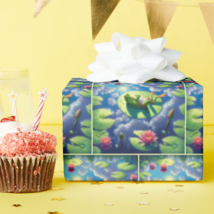 Kikker ontspannen op een Lily Pad Cadeaupapier