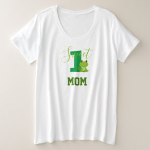 Kikker op 1 verjaardag, lief dat een moeder uitkom grote maat t-shirt