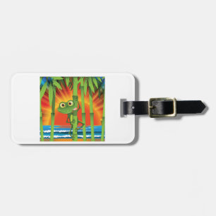 Kikker op Bagagelabels van bamboe