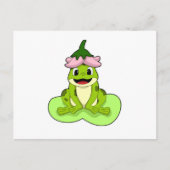 Kikker op blad briefkaart (Voorkant)