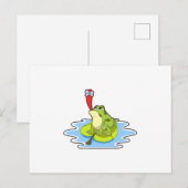 Kikker op blad met insect briefkaart (Voorkant / Achterkant)