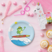 Kikker op een Bord van golfpapier (Feest)