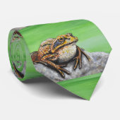 Kikker op een rockschilderij stropdas (Opgerold)