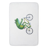 Kikker op fiets badmat (Voorkant Verticaal)