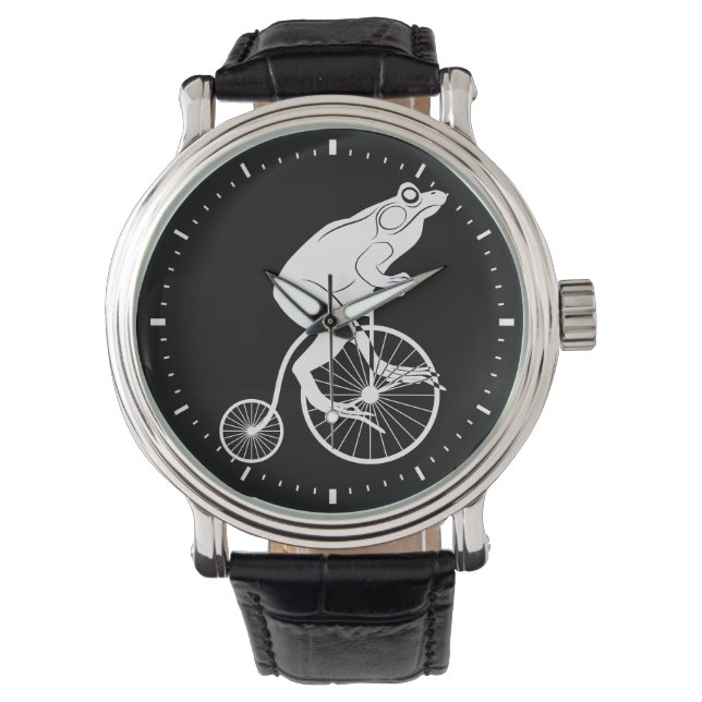 Kikker op  fiets horloge (Voorkant)