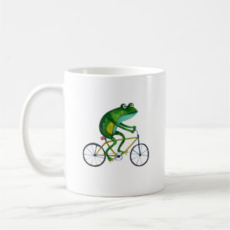 Kikker op fiets koffiemok