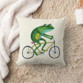 Kikker op fiets kussen (Deken)