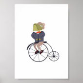 Kikker op fiets poster (Voorkant)
