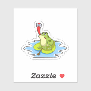 Kikker op Leaf met Insect Sticker