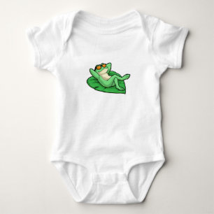 Kikker op Leaf met zonnebril Romper