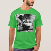 Kikker op leder B+W T-shirt (Voorkant)