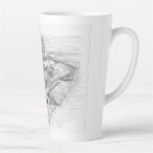 Kikker op Lily Pad Latte Mok (Rechts)