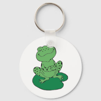 Kikker op Lilypad Sleutelhanger