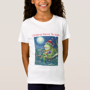 Kikker op log GIRLS CHRISTMAS T SHIRT