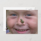 Kikker op neus briefkaart (Voorkant / Achterkant)