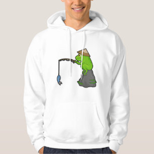 Kikker op Stone bij Gevist met Geviste staaf en vi Hoodie