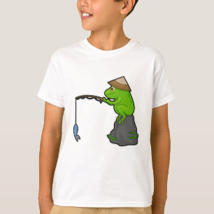Kikker op Stone bij Gevist met Geviste staaf en vi T-shirt