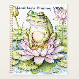 Kikker op waterlelieblad 2026 , Whimsical Kikker,  Planner