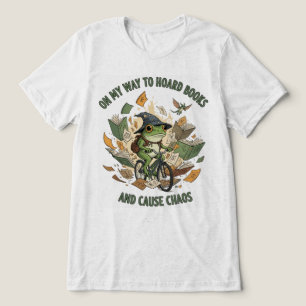 Kikker Op Weg Om Boeken Te Hamsteren En Chaos Te V Tri-Blend Shirt