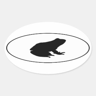 Kikker Ovaal Logo Ovale Sticker