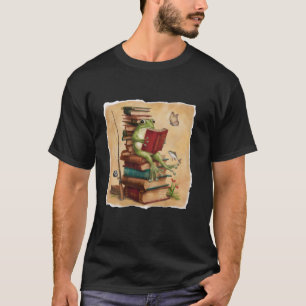Kikker & Pad Vissen Klassiek Oud Boek Kikker Lezen T-shirt