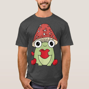 Kikker paddenstoel Goblincore Cottcore Aesthetisch T-shirt